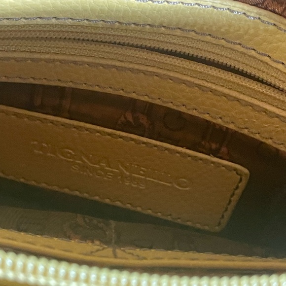 Tignanello Leather Yellow Crossbody purse - Picture 6 of 11